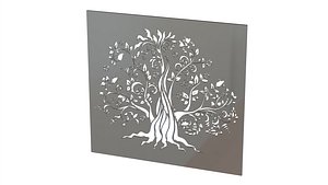3d model wall picture metal