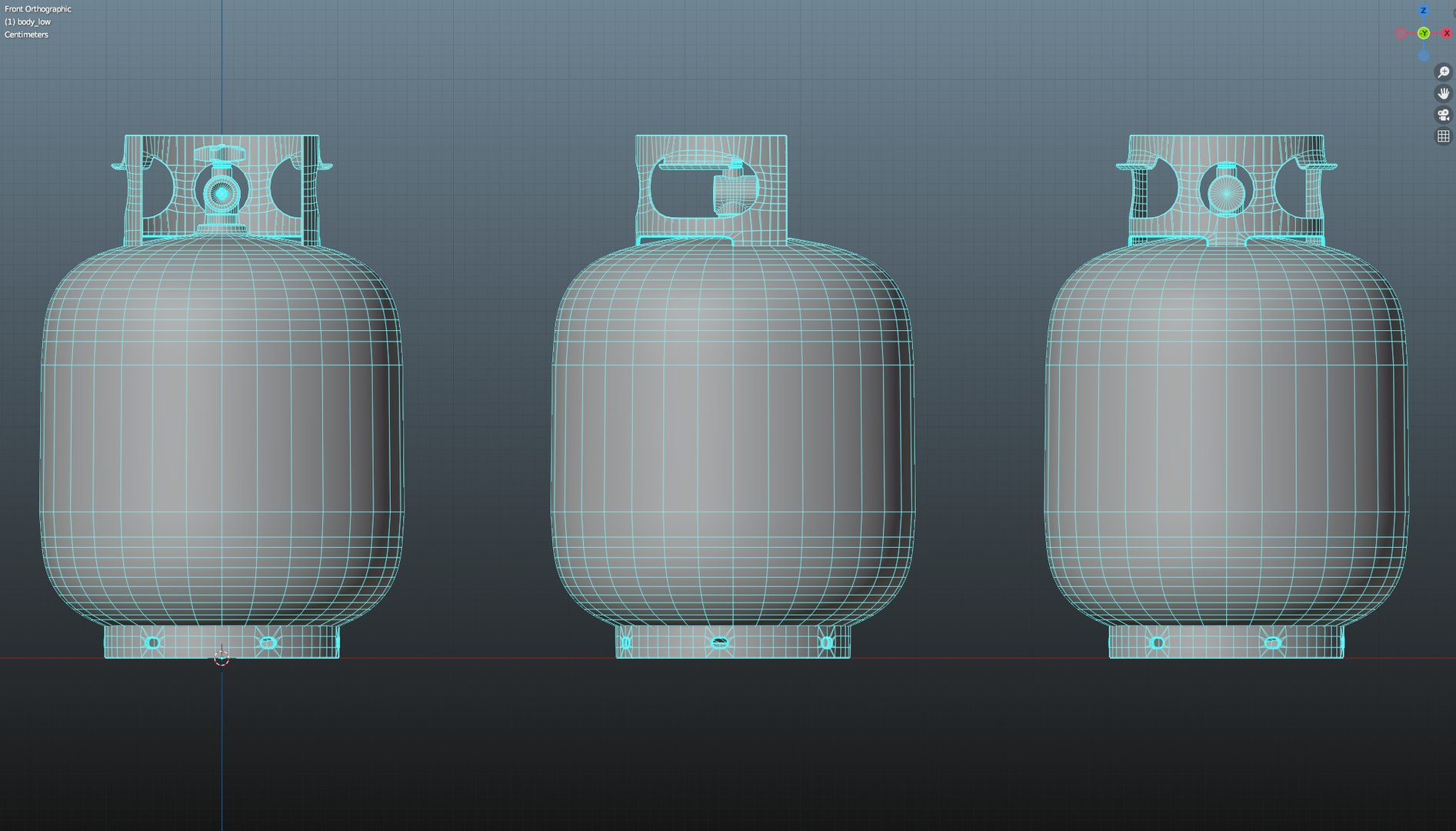Propane Tank Usage Dirty Red Low-poly Model - TurboSquid 2232404
