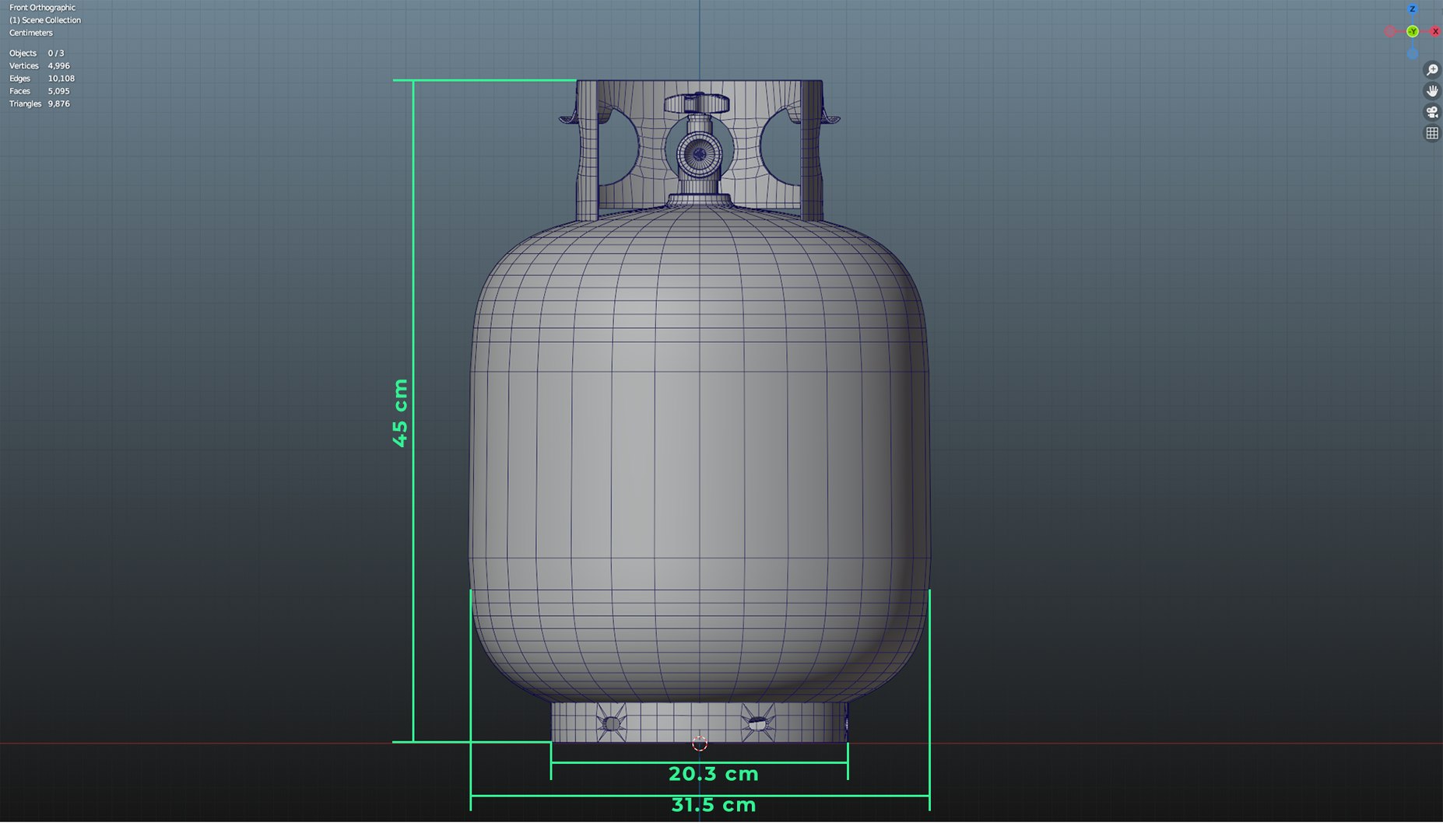 Propane Tank Usage Dirty Red Low-poly Model - TurboSquid 2232404