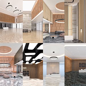 Lobbies and Receptions bundle 01 3D model
