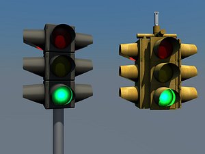 3d model traffic lights