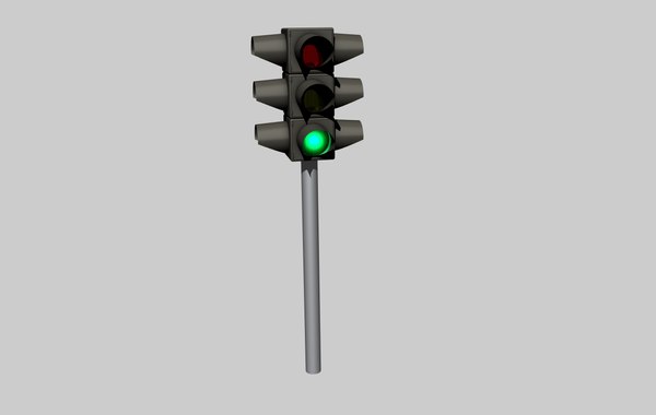 3d model traffic lights