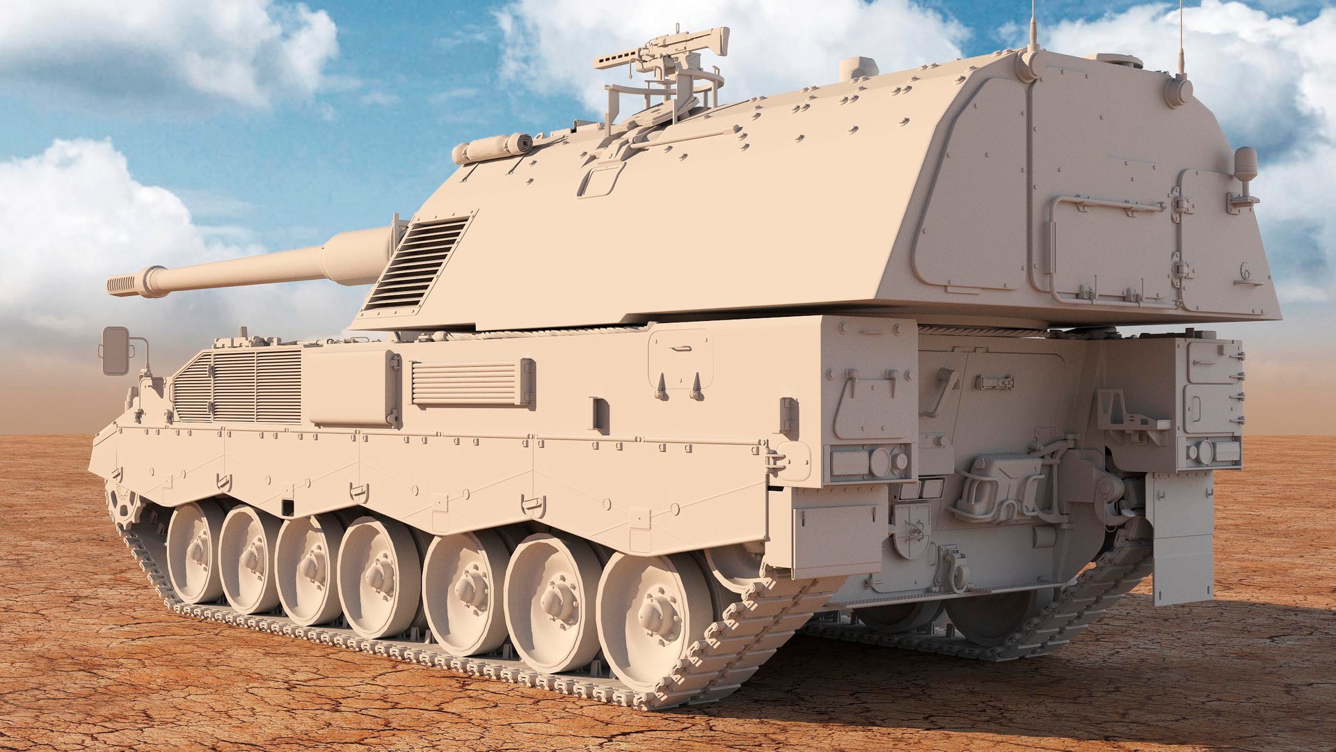 SPH Panzerhaubitze 2000 Howitzer UVW Only 3D Model - TurboSquid 2319171