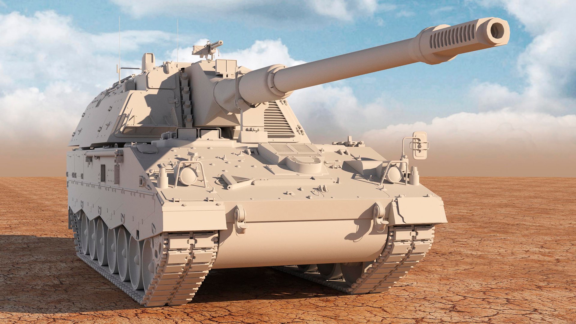 SPH Panzerhaubitze 2000 Howitzer UVW Only 3D Model - TurboSquid 2319171
