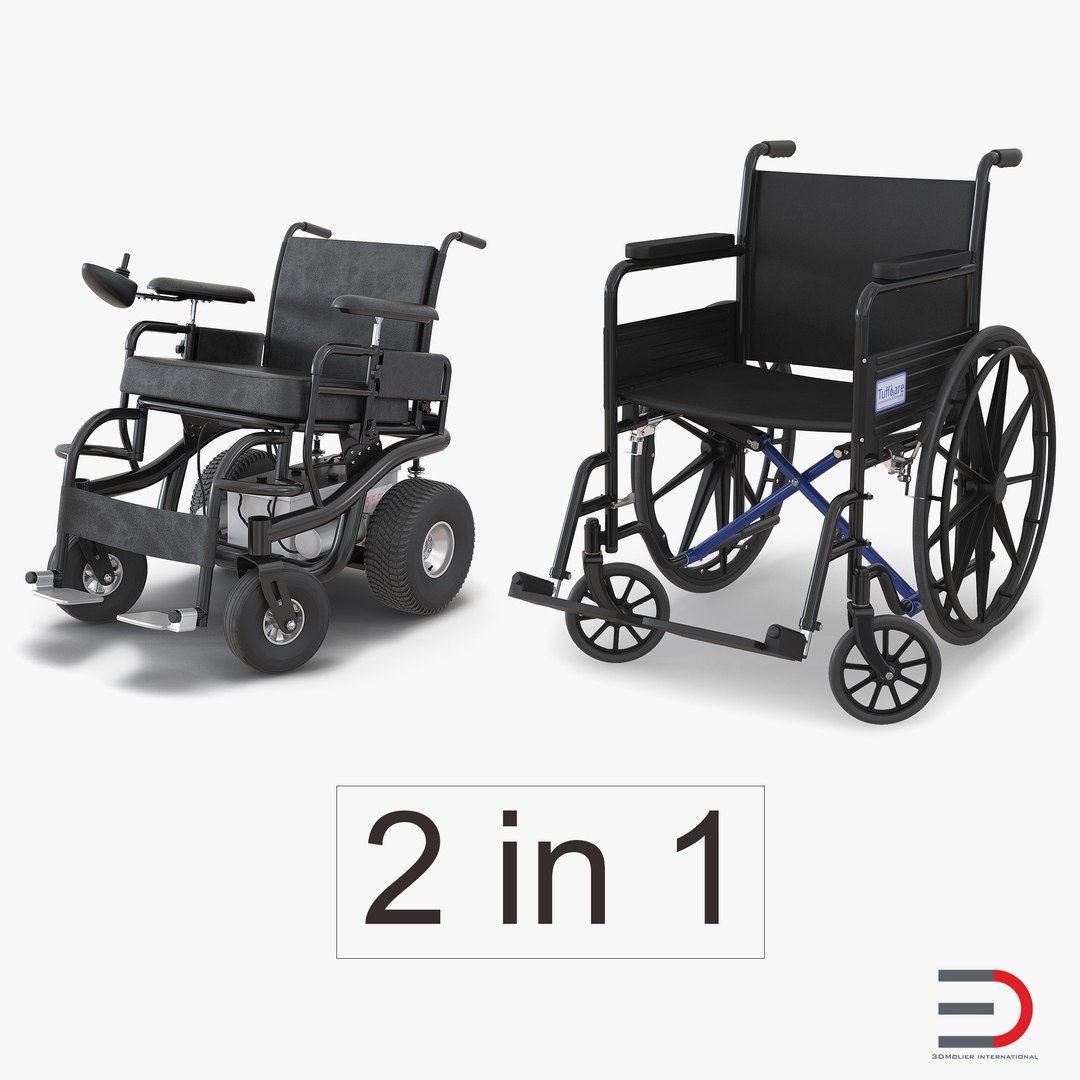Wheelchairs Rigged 2 Collection 3D model preview