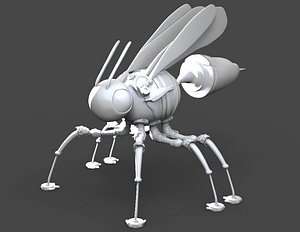 3D mech mechanical wasp model