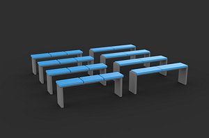 Tavolo Bench Seating 3D model