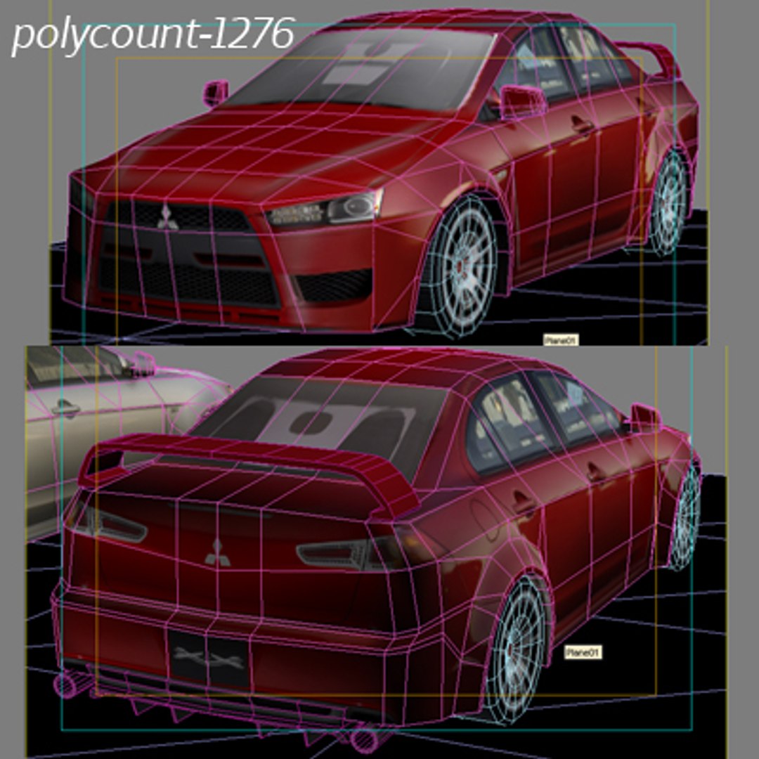 3d mitsubishi lancer 2008 sport model