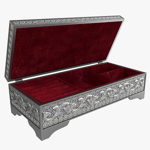 3d pewter jewelry box