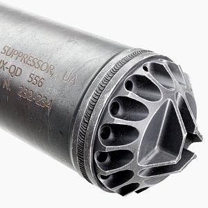 3D OSS Suppressor HX-QD 5x56 - game ready 3D Low-poly model