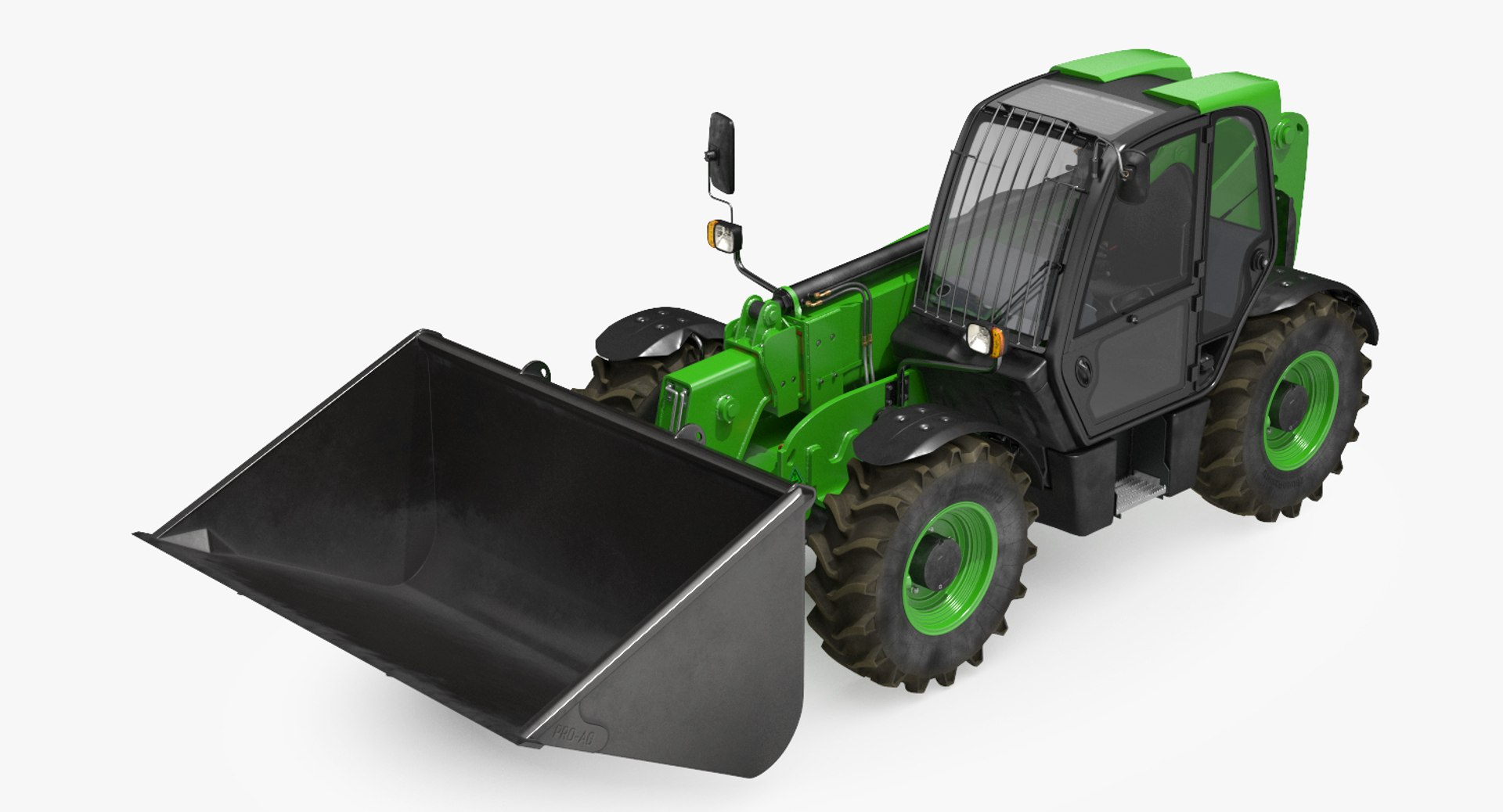 Telehandler Forklift Scoop Bucket Generic 3D Model 3D model preview