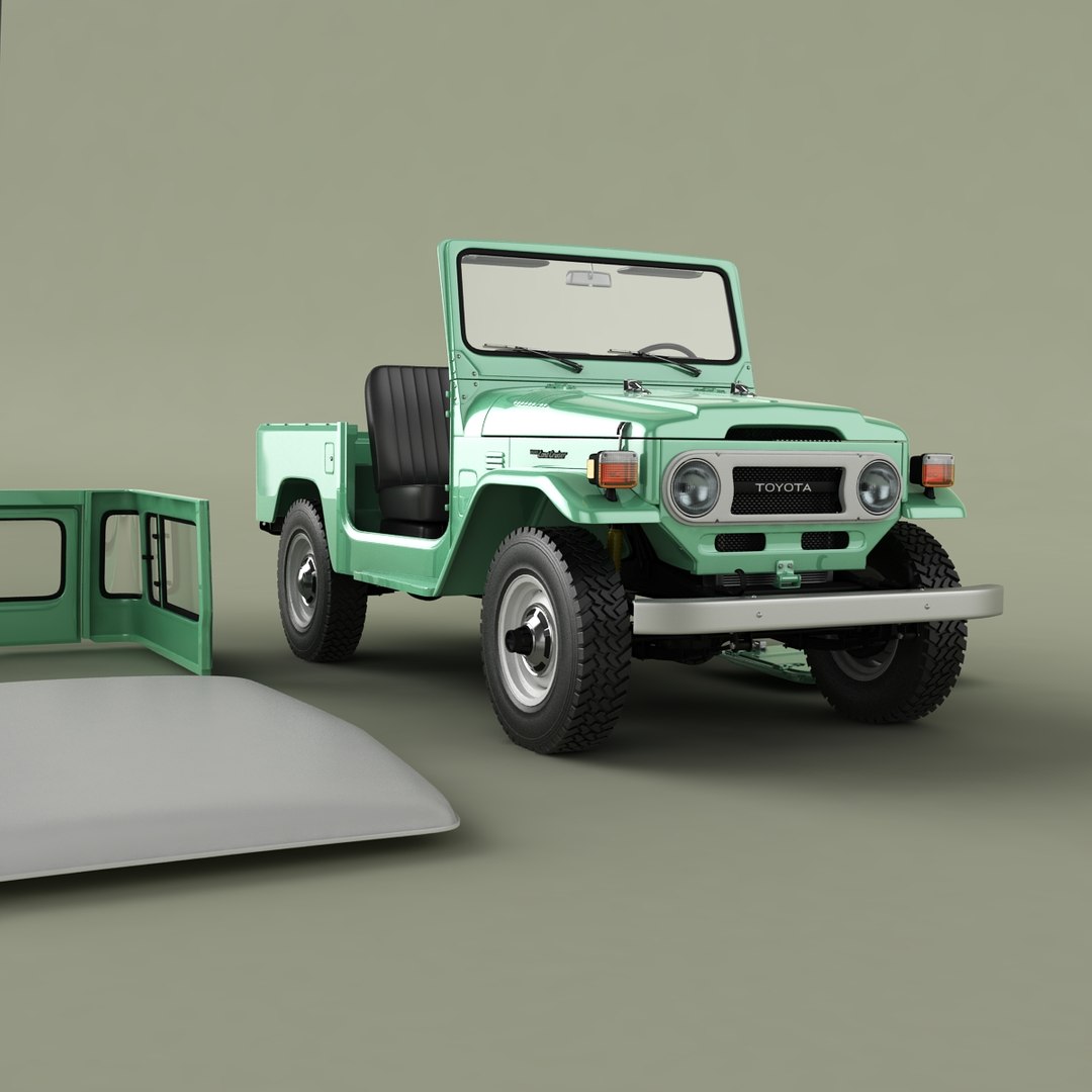 Toyota FJ40 model https://p.turbosquid.com/ts-thumb/FK/Lsritf/2G/fj409a/jpg/1754290169/1920x1080/fit_q87/ab69d8b07c4ccb1fa4e7b63f16137233dc82b6c8/fj409a.jpg