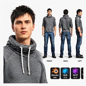 High Quality Realistic Man Character 3D model