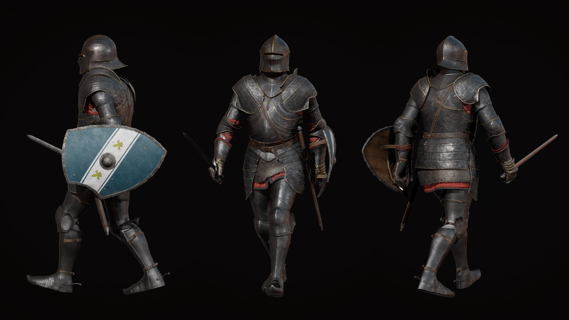 Medieval Knights - Modular 3D Model - TurboSquid 2063743