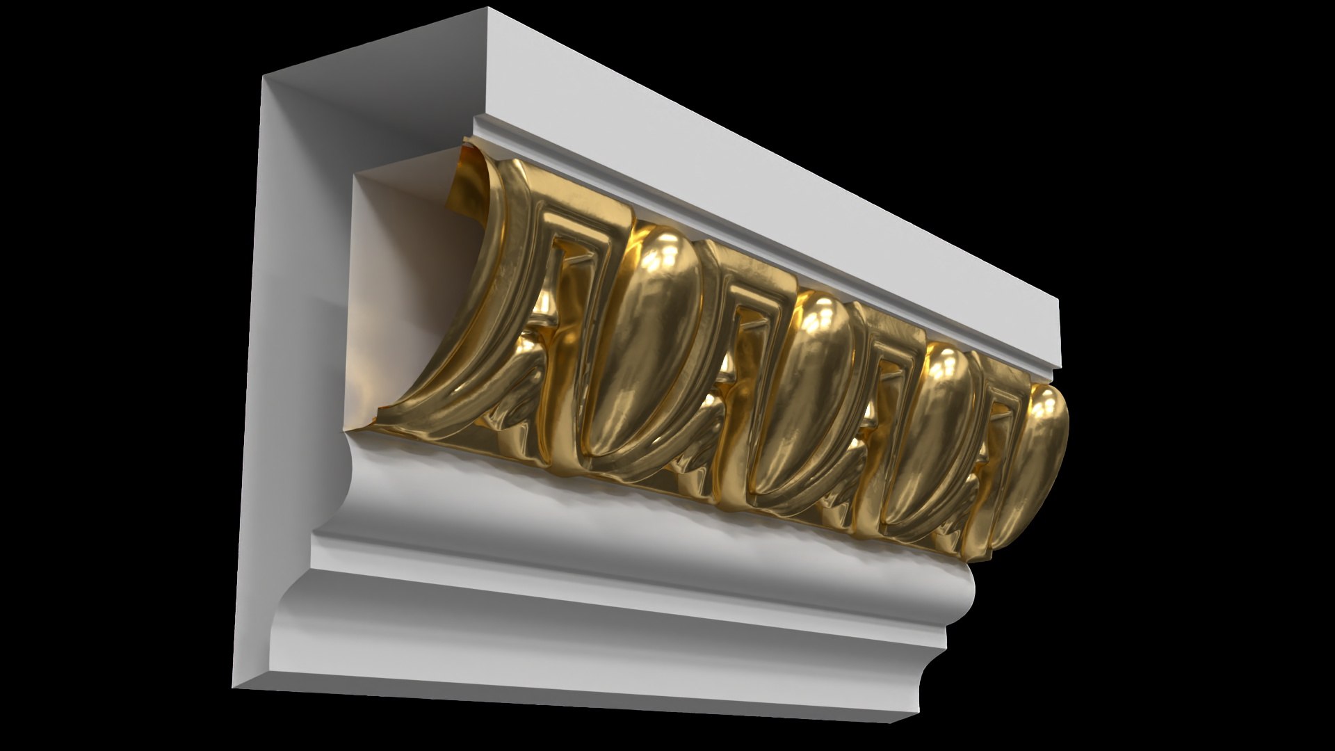 3D Patterned Cornice Gypsum Plaster DK47 - TurboSquid 1993927