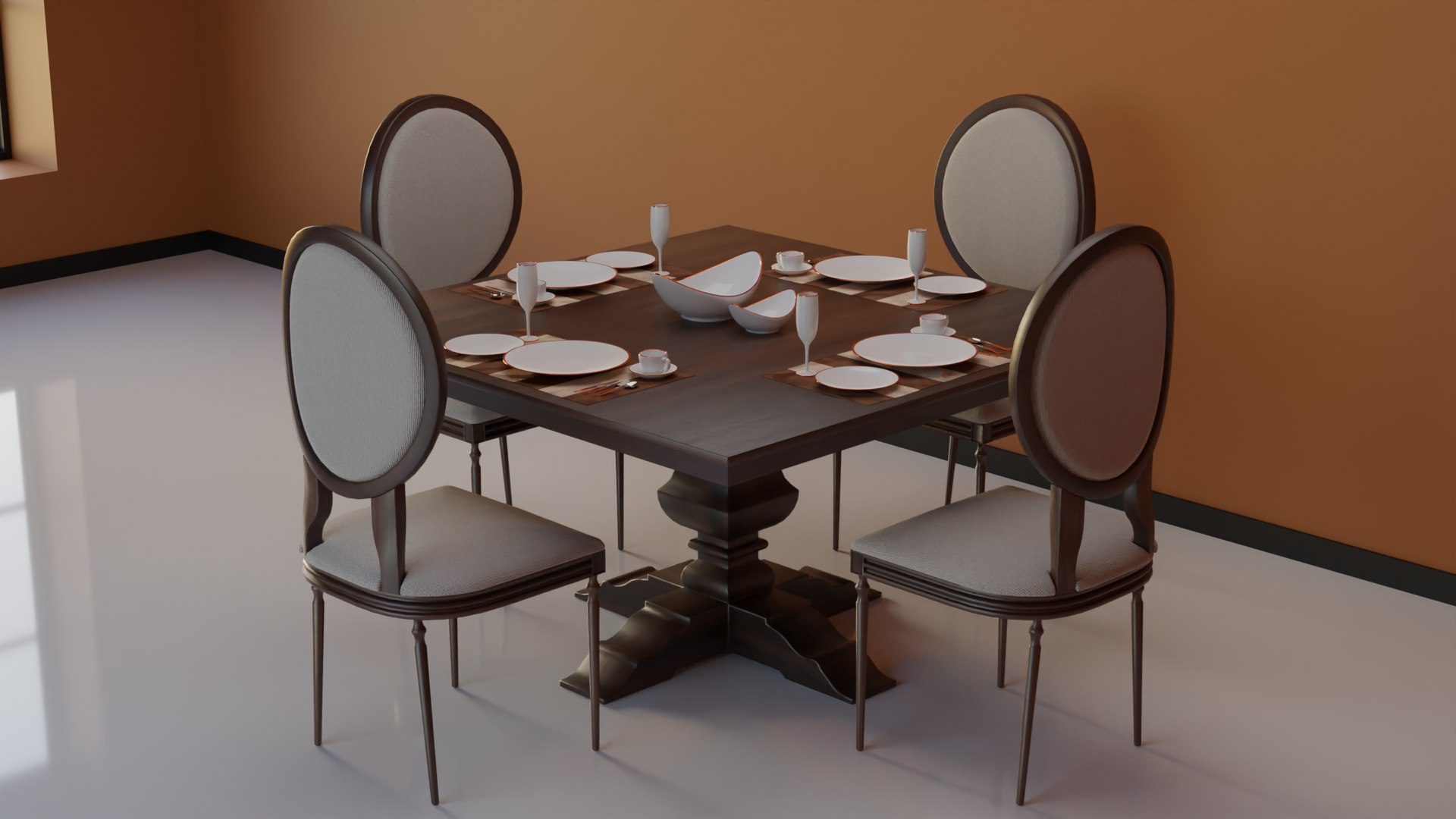 Dining Table 04 Model - TurboSquid 2013081