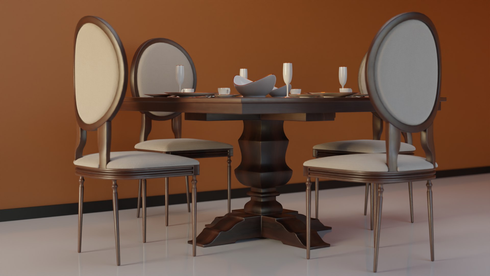 Dining Table 04 Model - TurboSquid 2013081