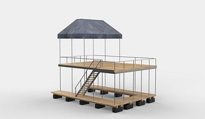 Dock with Sundeck 3D model 3D model