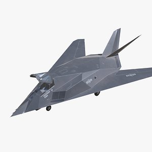 3D model F-117 Nighthawk Jet Fighter Aircraft Low-poly