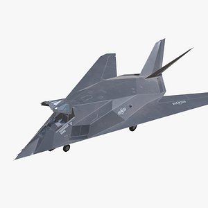 F-117 Nighthawk Jet Fighter Aircraft Low-poly