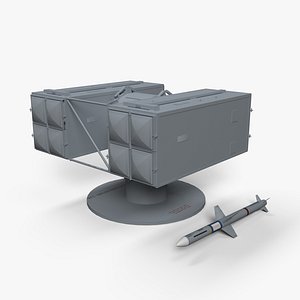 Raytheon GMLS Mk29 and Rim-7 3D model