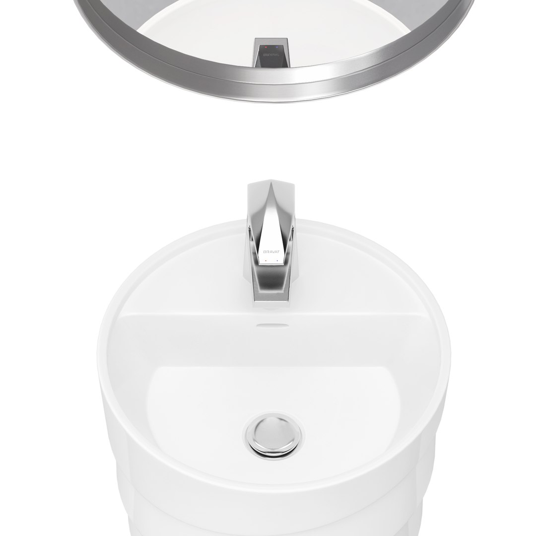 Quebec Solid Surface Pedestal Sink Model TurboSquid 2185884