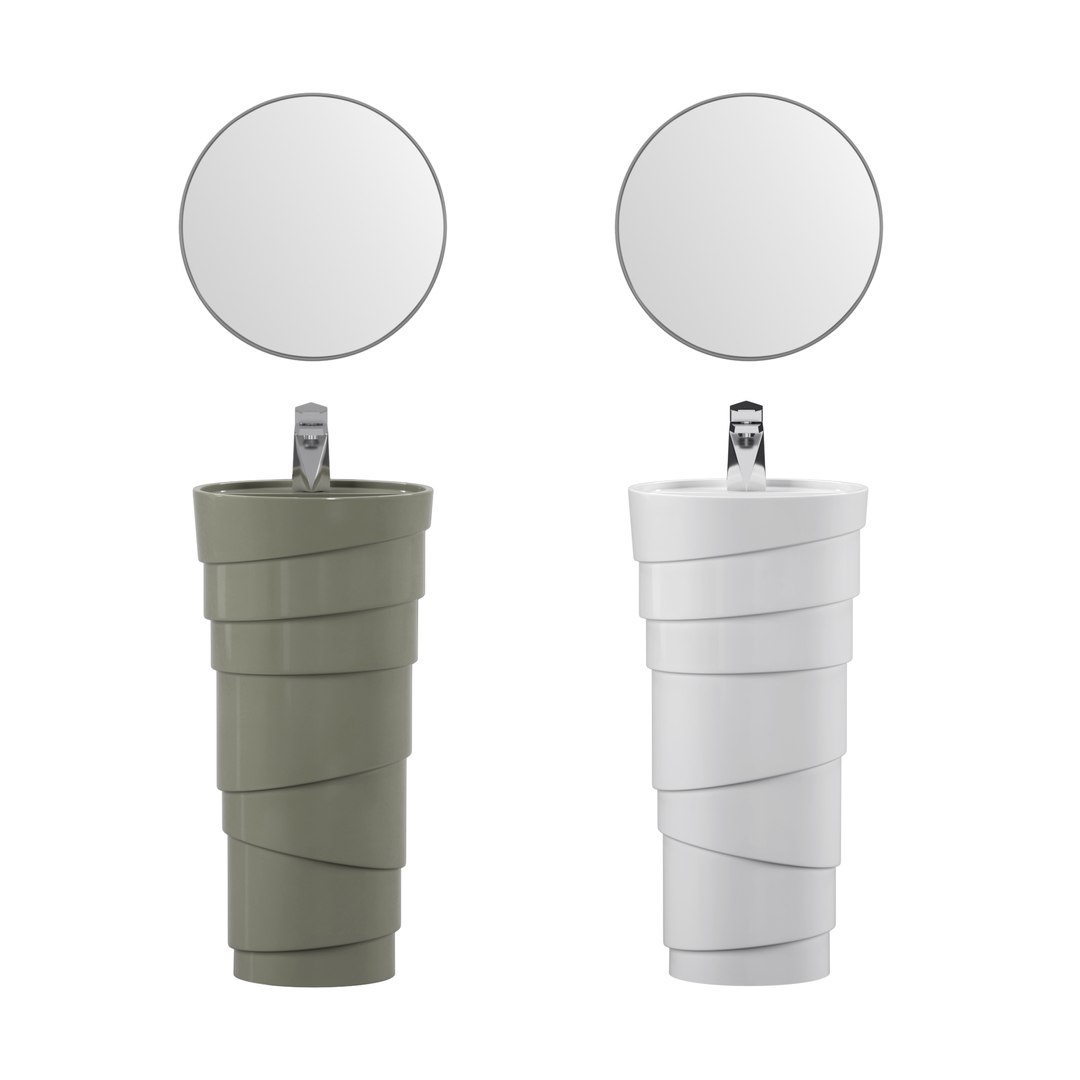 Quebec Solid Surface Pedestal Sink Model TurboSquid 2185884