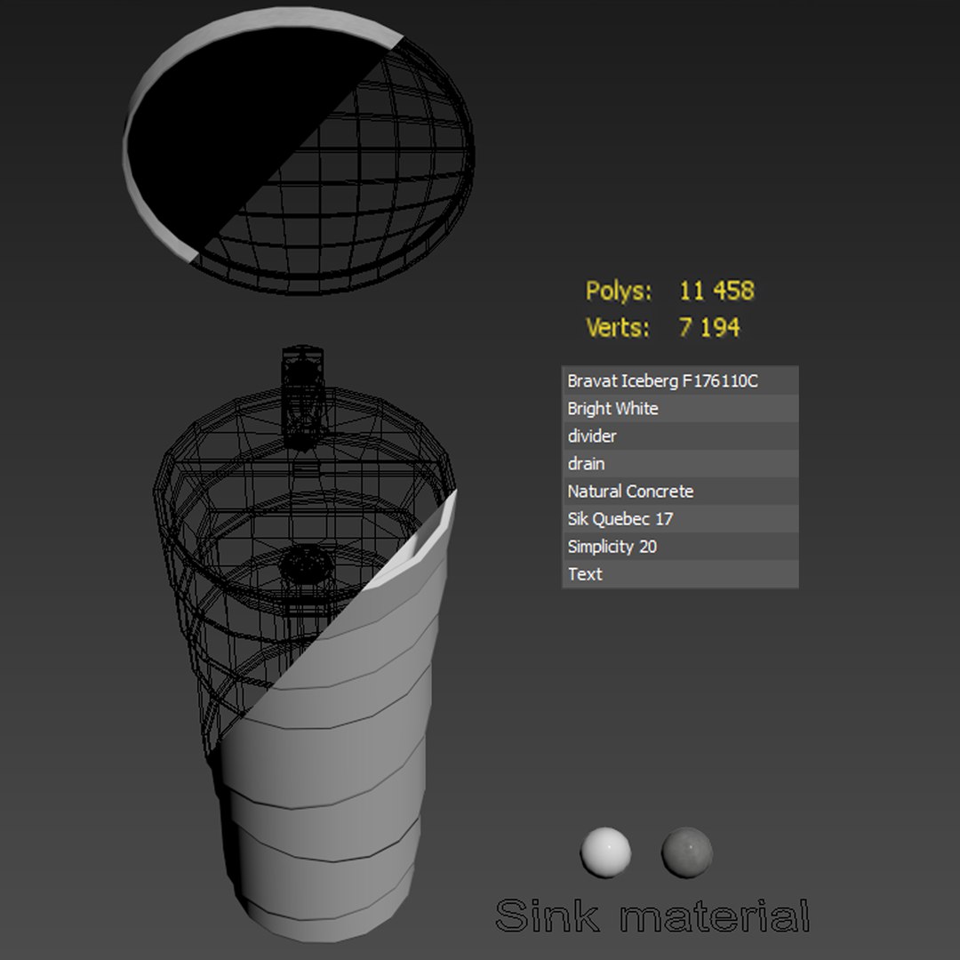 Quebec Solid Surface Pedestal Sink Model TurboSquid 2185884