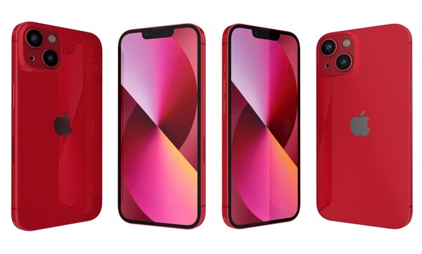 3D Apple iPhone 13 Red
