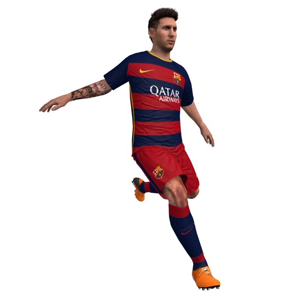 3d model lionel messi soccer animations