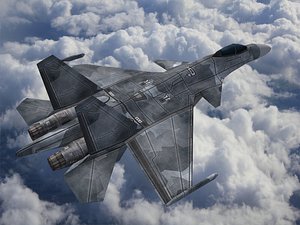 su-37 fighter jet 3d max