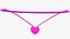 Collar de Barbie con corazón rosa