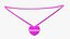 Collar de Barbie con corazón rosa