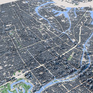 Osaka City Japan model