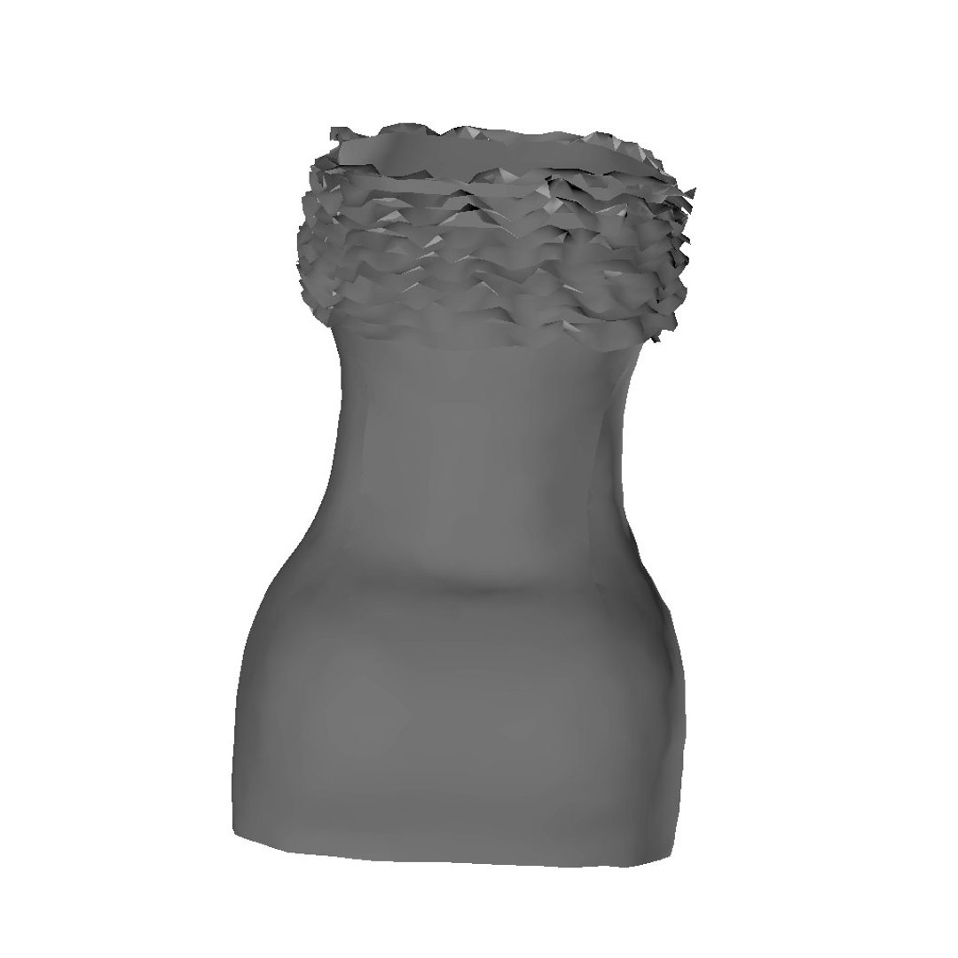 3d Dress Ruffles Model