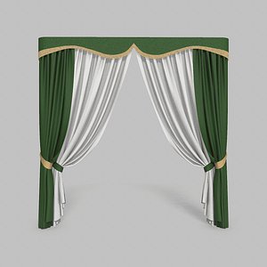 3D curtains 4 modeled