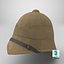 Used British Military Pith Helmet Beige Brim Strap