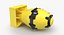 Amarelo da bomba nuclear do homem gordo