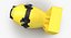 Amarelo da bomba nuclear do homem gordo