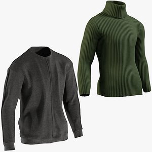 3D model realistic men s pullovers