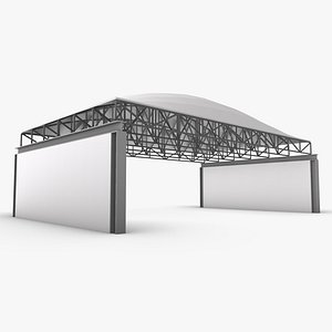 3D model Concave Roof Truss