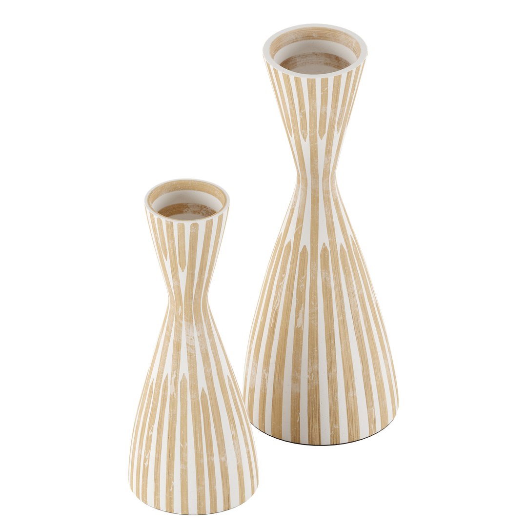 3D Model Natural Bamboo Capiz Vase Set - TurboSquid 2343859