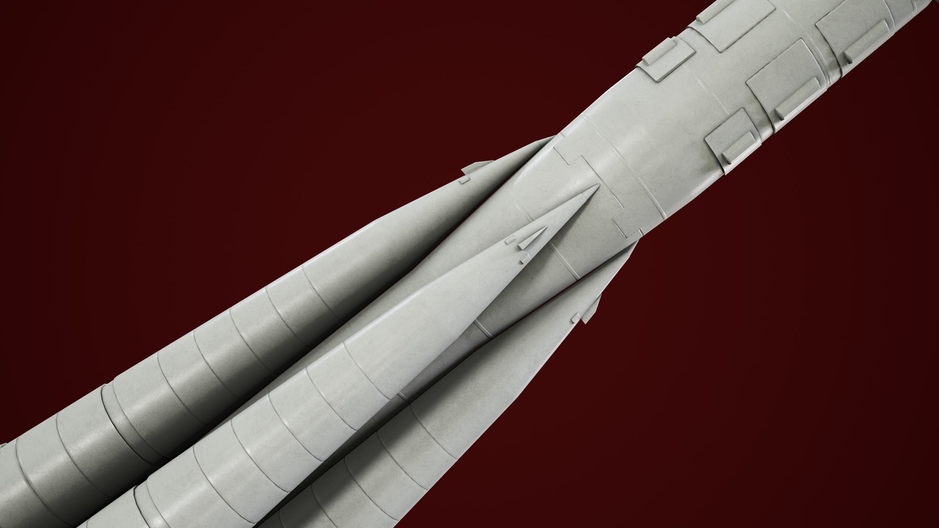 3D R-7 Semyorka Ballistic Missile https://p.turbosquid.com/ts-thumb/FL/6HwhJu/3W/09/png/1645386815/1920x1080/fit_q87/aa57ba693c1ff37439ff9b77ed41536f10b42c26/09.jpg