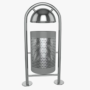 3D Street Dome Trash Can model