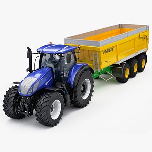 3D agricultural tractor new holland