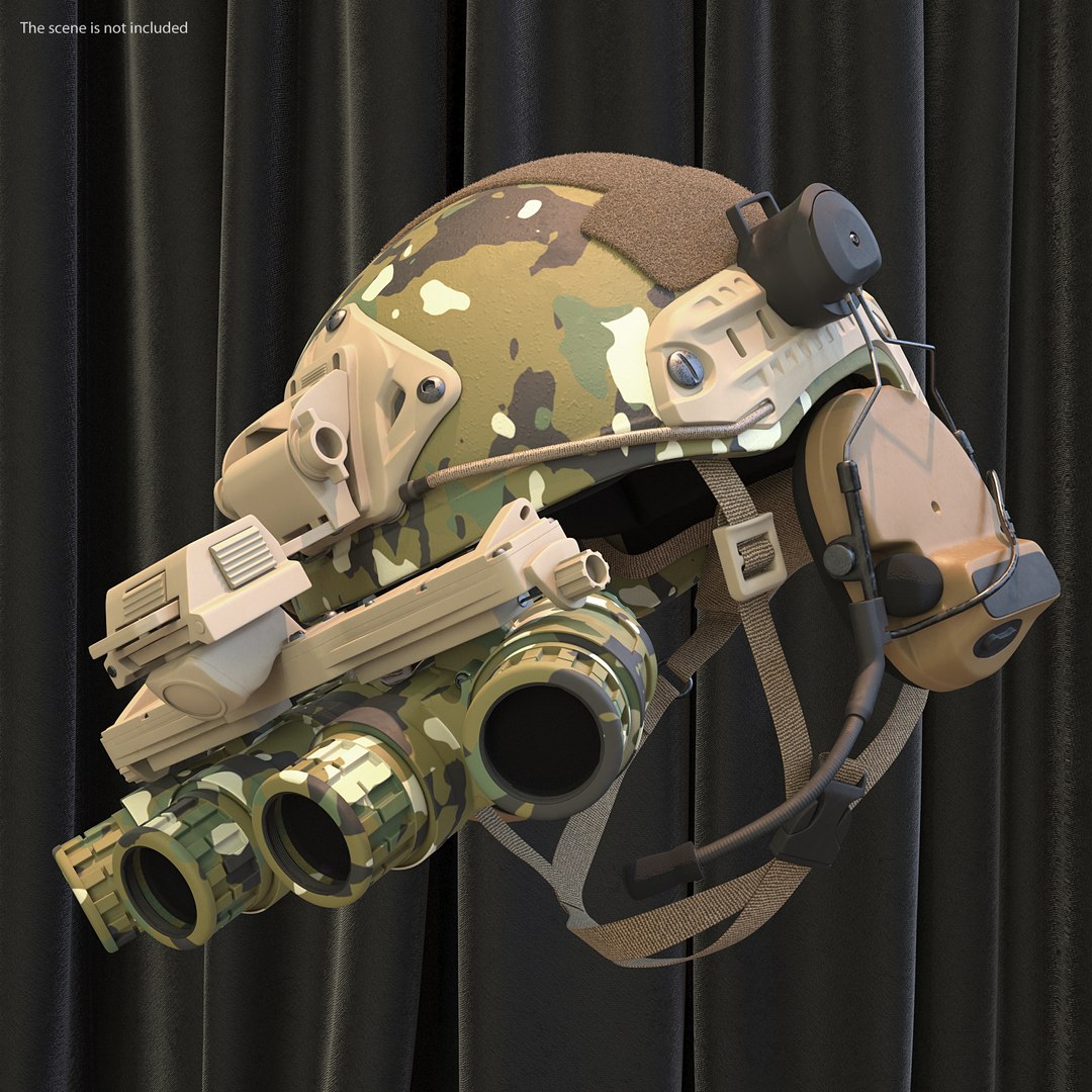 Tactical Helmet Digital Woodland Camo 3D Model - TurboSquid 1486338