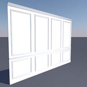 Panel with moldings