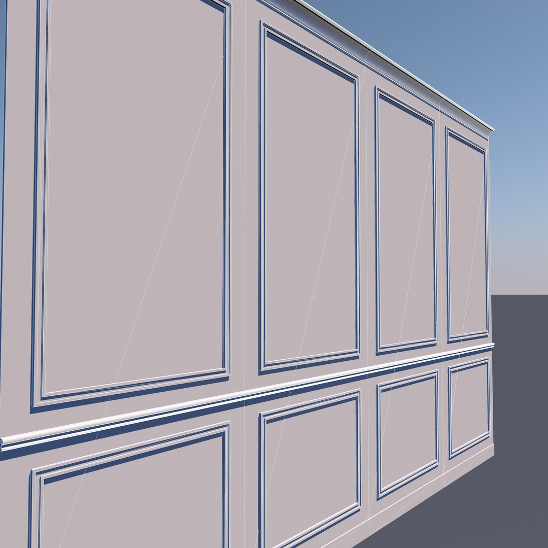 Panel With Moldings 3D Model - TurboSquid 2234368
