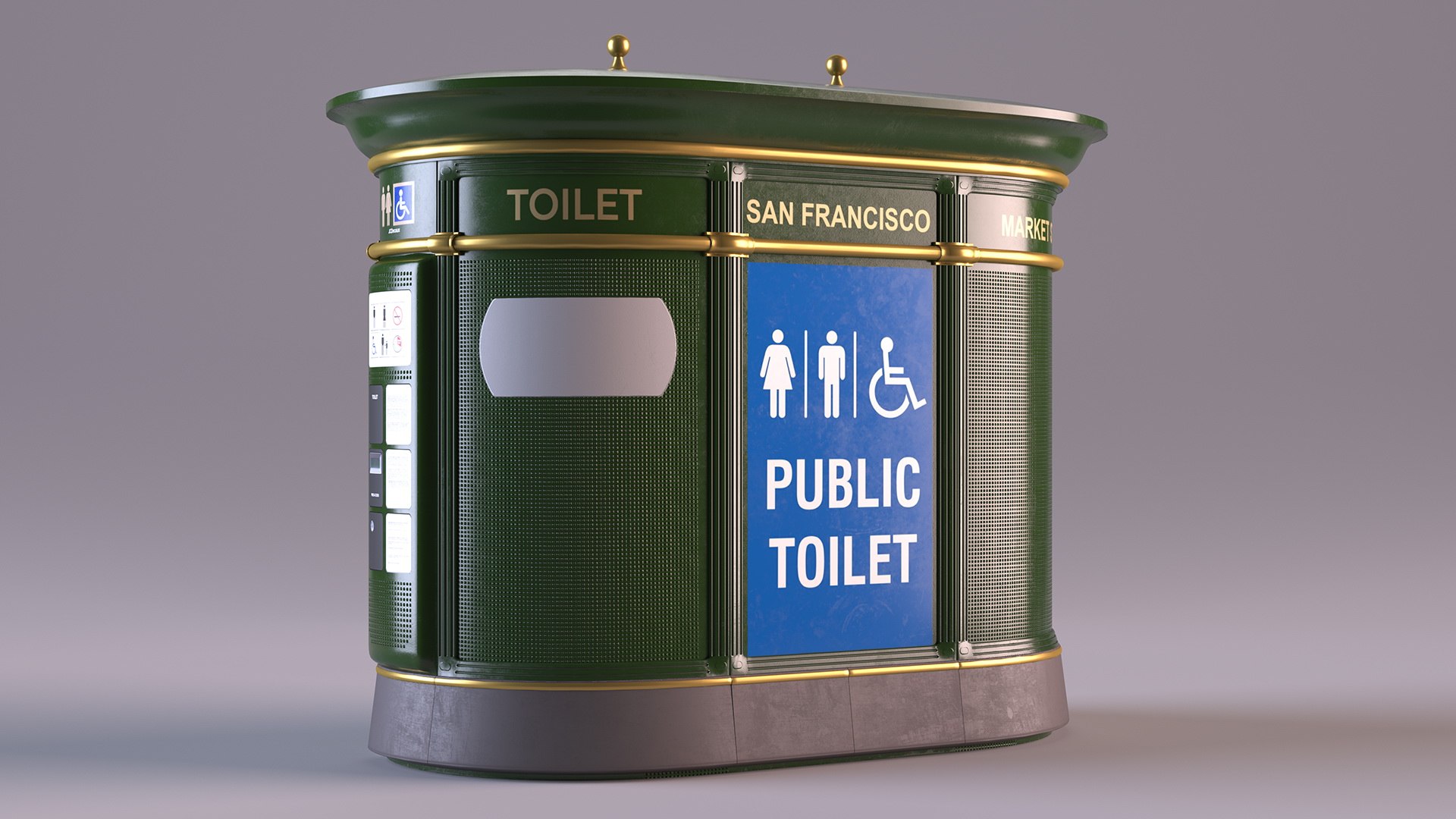 3D Model San Francisco Public Toilet TurboSquid 2044801