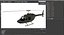 Bell 206 JetRanger Helicopter Italian Army Green Rigged for Cinema 4D 3D